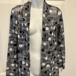 Robert Kitchen Canada Sz XS Swimsuit CoverUp Black White Polka Dot  Mesh Women's